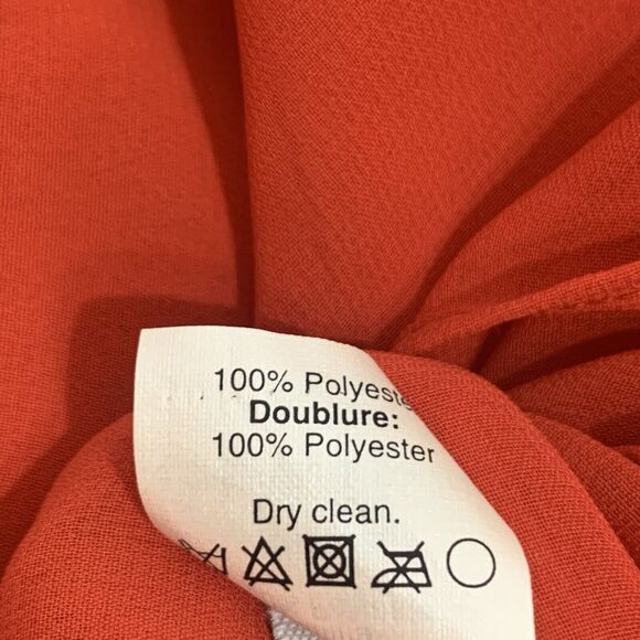 J. Crew Red Poppy Crepe Short Sleeve Dress Size 10 Medium Women’s - Picture 10 of 10